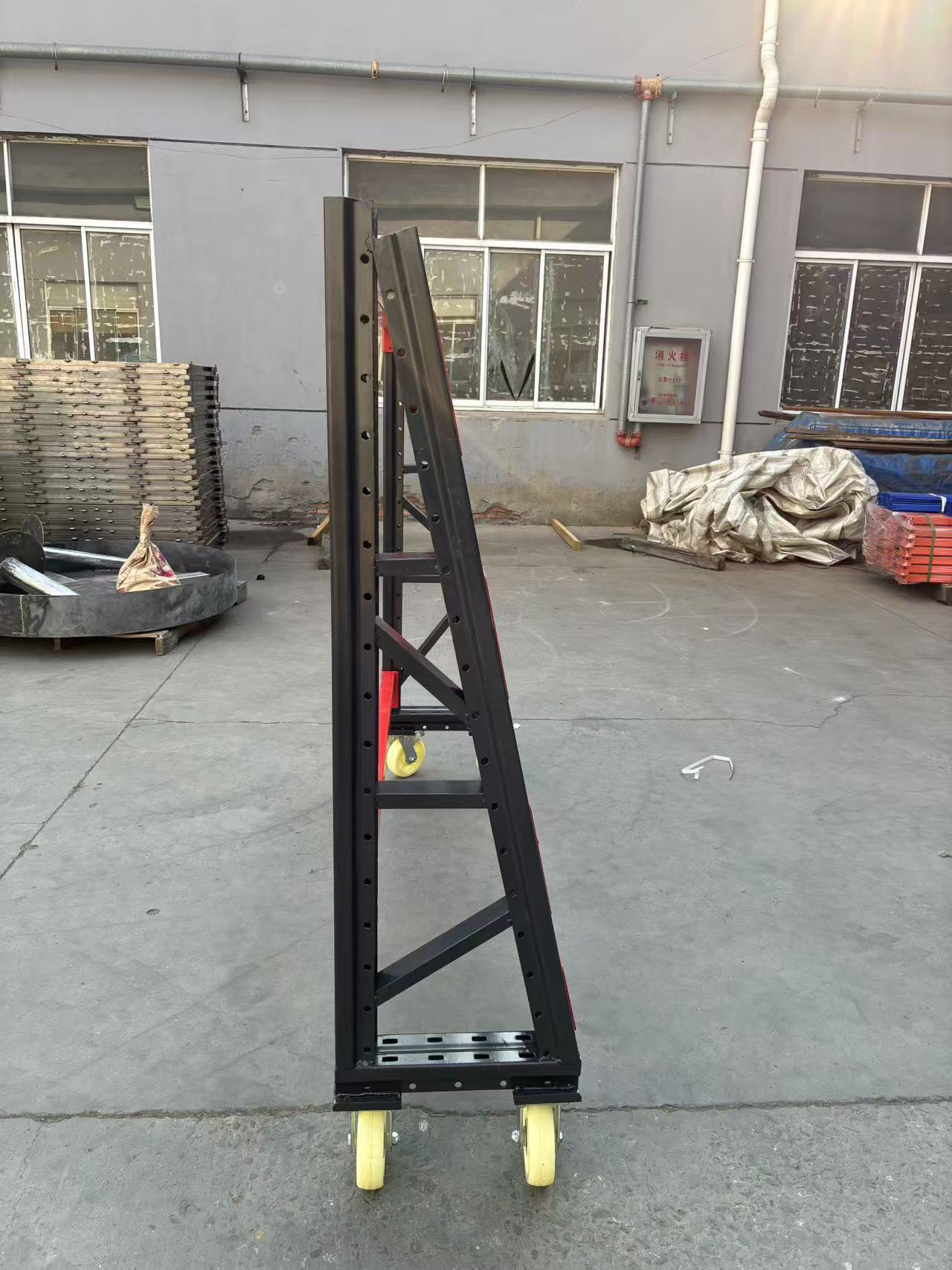 Customized Medium Duty Metallic Roller Rack with Wheels 3-Layer Adjustable Height Storage Rack for Industrial Use