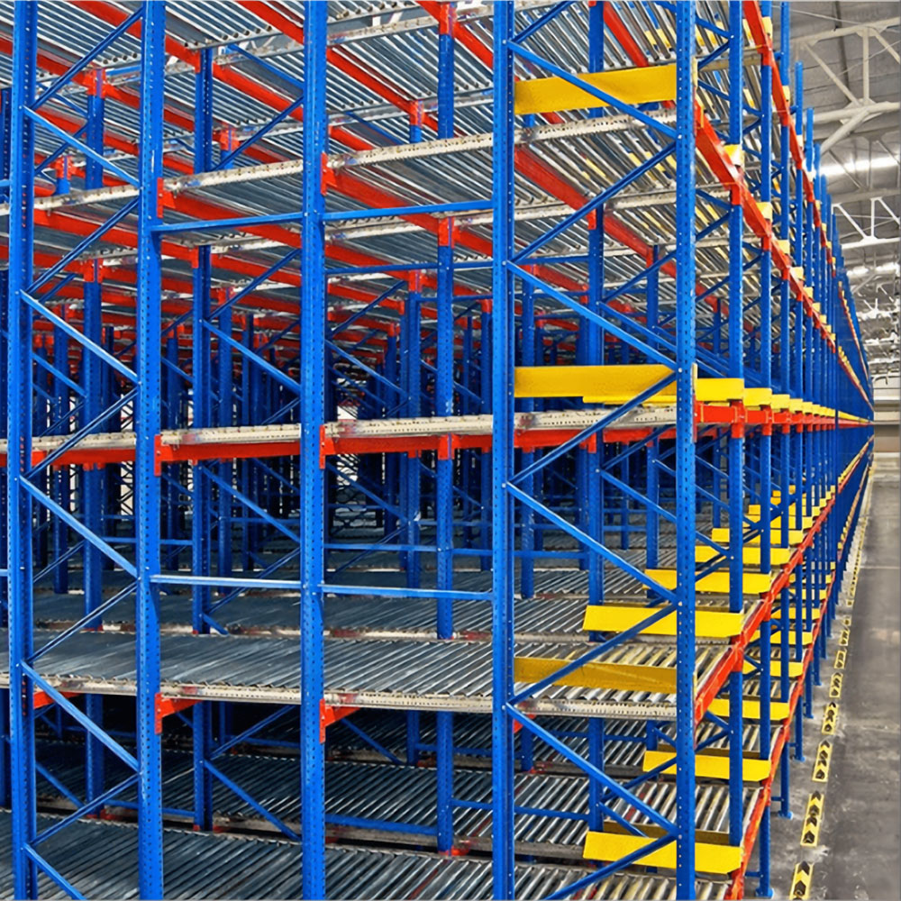 Hot Sale Steel Gravity Flow Roller Racking Systems Customized Heavy Duty Corrosion Protected Pallet Flow Rack