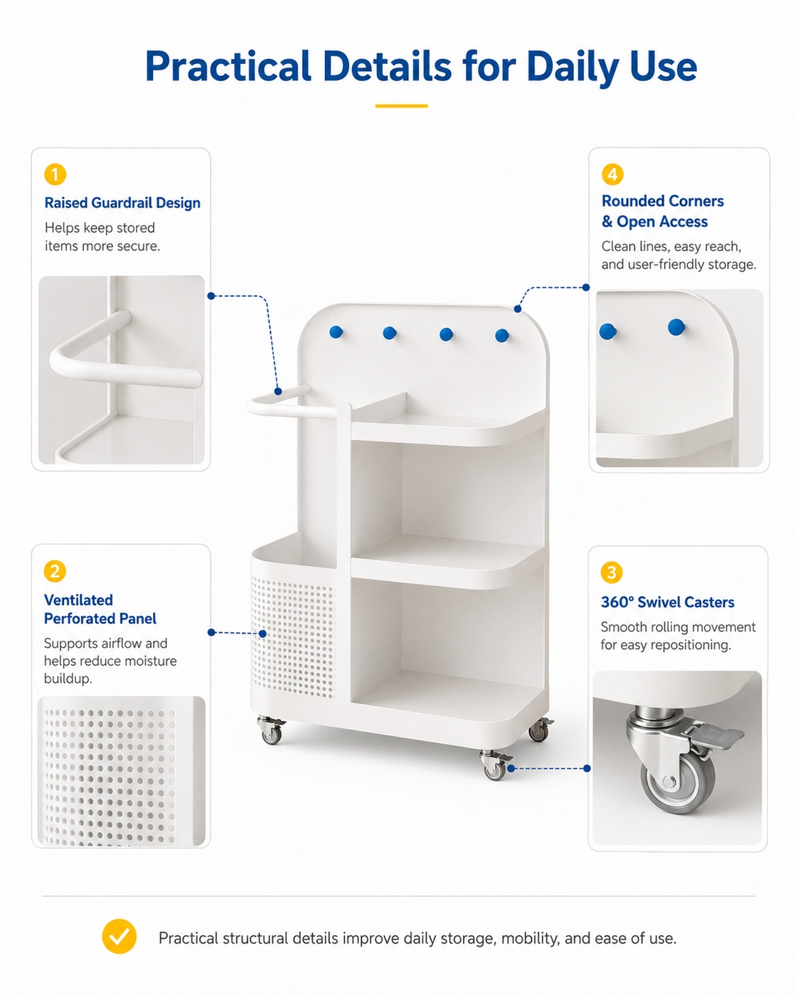 Wheeled Sports Equipment Storage Rack Showcase 4