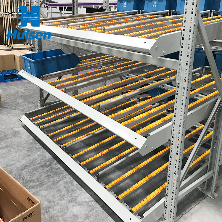 High Density Heavy Duty Steel Durable Corrosion Protection Flow Rack System For Warehouse Storage