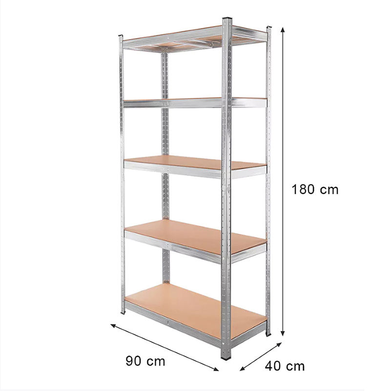 Iron Garage 4 Shelf 5 Tier Boltless Rivet Easy Assemble Adjustable Storage Shelf For Sale Metal