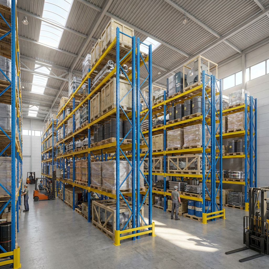 Heavy Duty Selective Pallet Racking System Steel Warehouse Storage Solution For Europe And South America