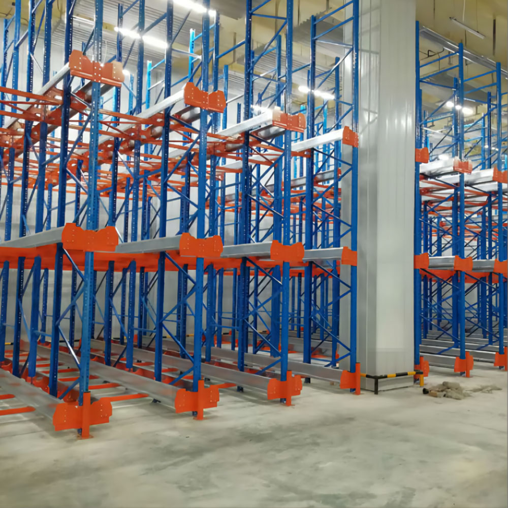 FIFO Automatic Warehouse Pallet Racking System Storage Shelf Stacking Racks Shelves Radio Shuttle Racking For Cold Storage Room