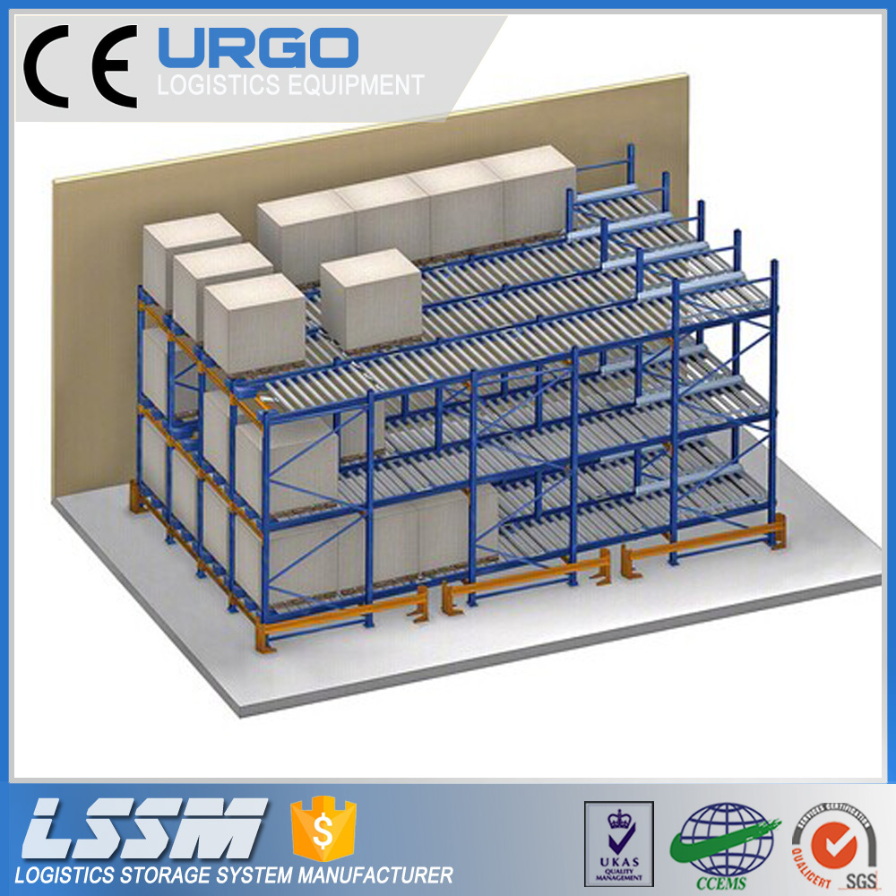 Warehouse High Density Gravity Roller Pallet Flow Racking