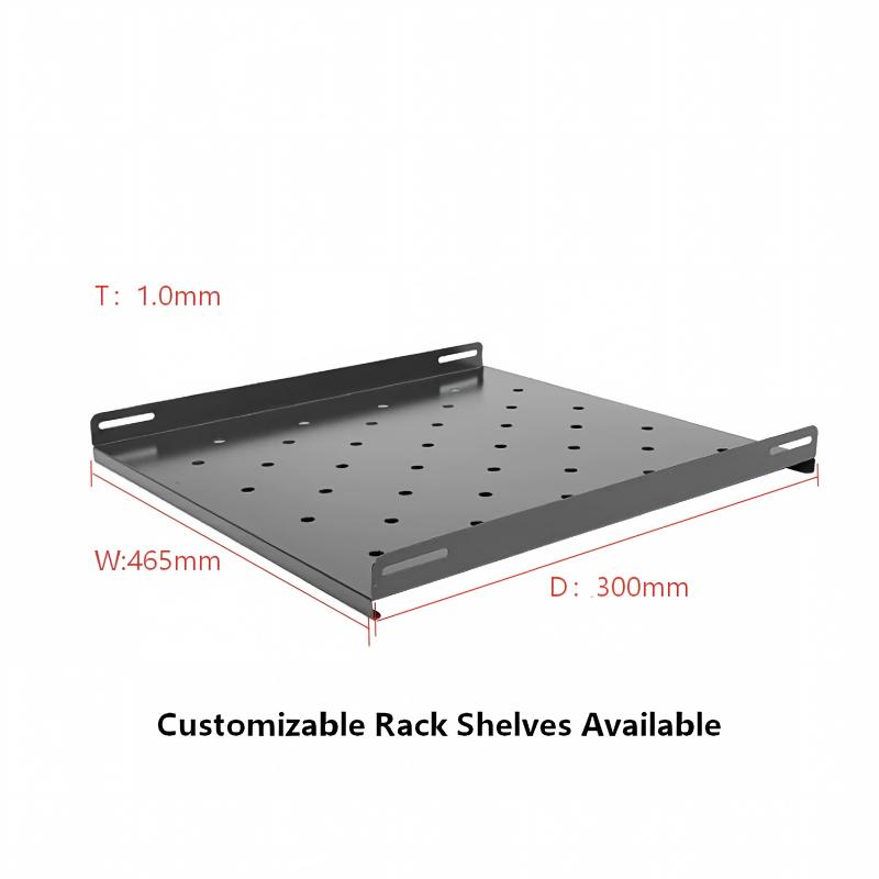 OEM Custom 19" Rack Shelf 1U 2U 3U 4U Cantilever Fixed Server Cabinet Tray 1.5mm SPCC Steel