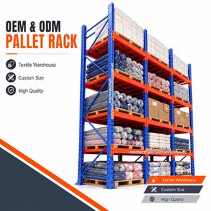 4-level Heavy Duty Rack Warehouse Storage Rack Heavy Duty Pallet Shelving Factory Supply Wholesale Garment Fabric Manufacturer