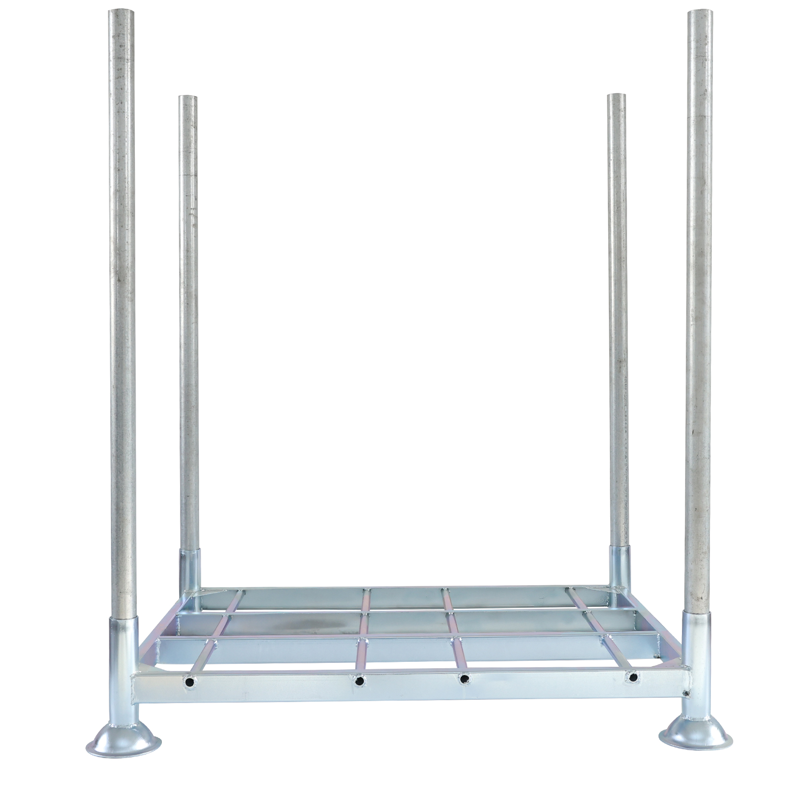 Easy Transport Corrosion Protection Steel Pallet Galvanized Zinc Stacking Post Demountable Rack for Cargo Storage OEM Supplier