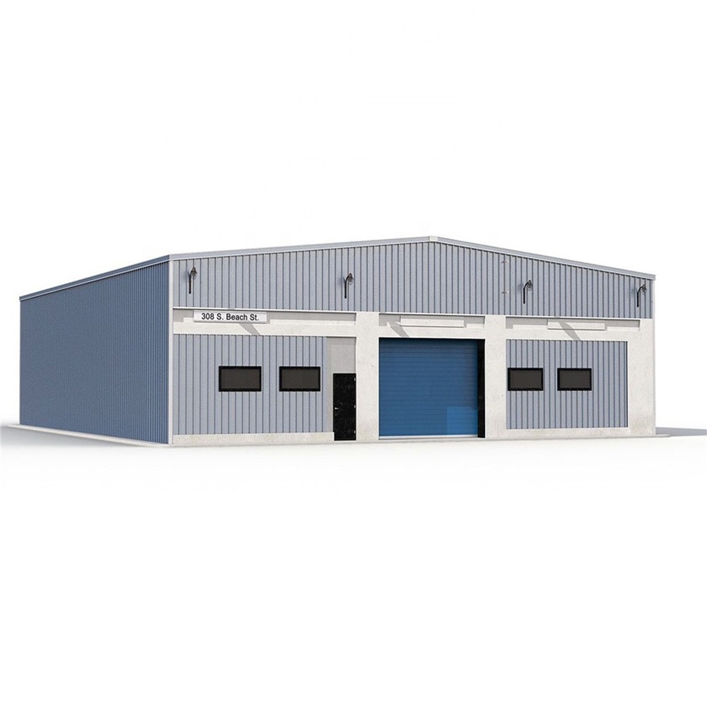 1000sqm Quick-build Prefabricated Steel Structure Warehouse High-strength Wind-resistant Industrial Metal Workshop Shed