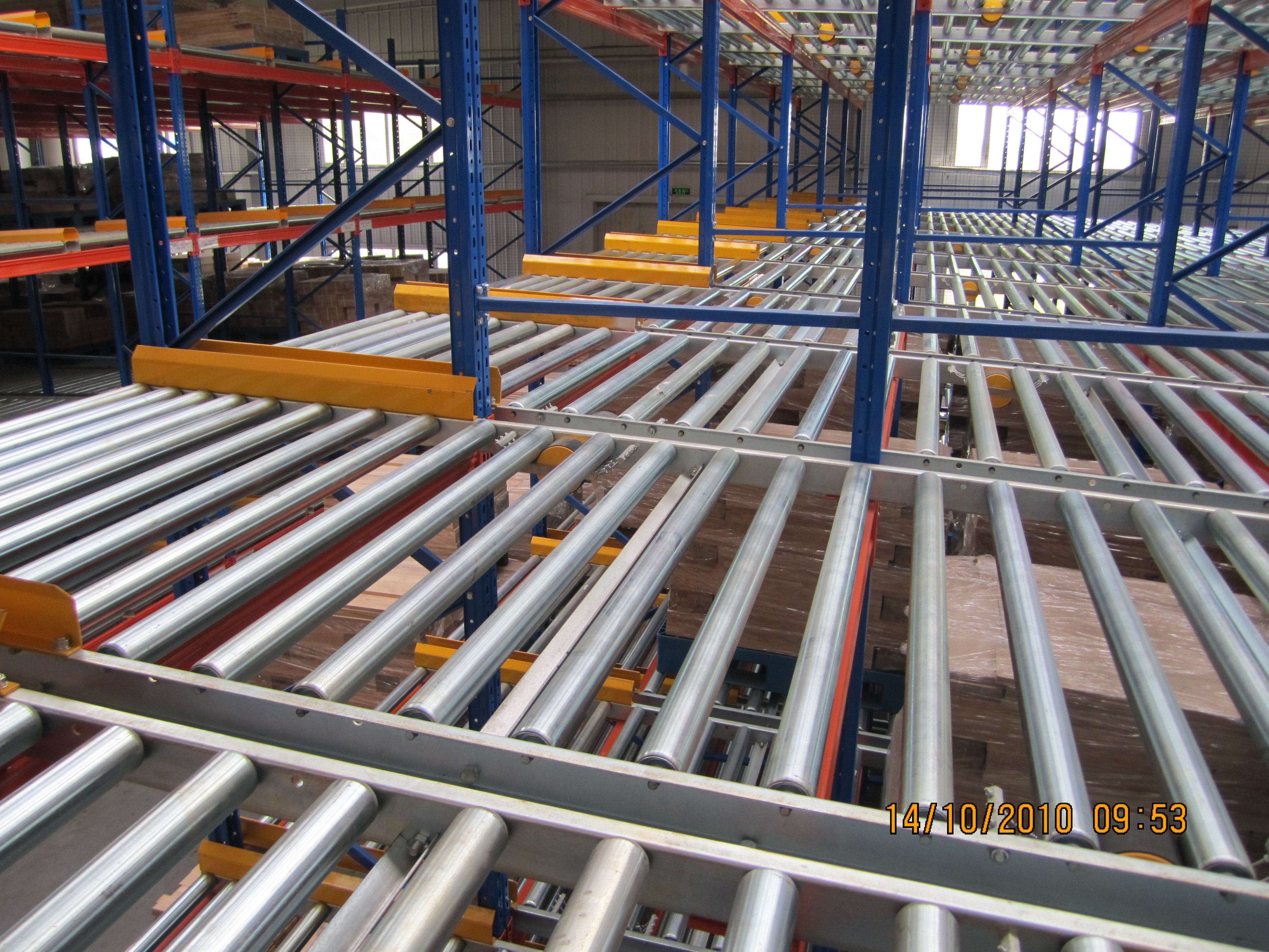 Industrial High Density Roller Pallet Flow Rack