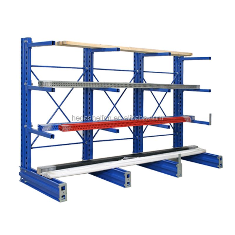 Single Sided Cantilever Rack Heavy Duty Cantilever Shelf Pallet Racking System Selective Steel Warehouse Tube Shelves