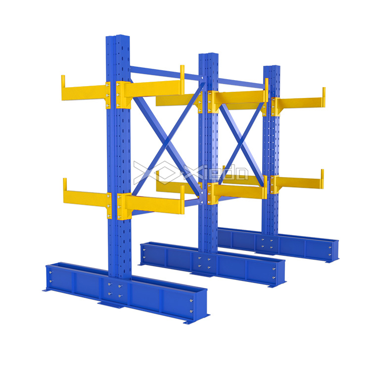 Heavy-duty Cold-Rolled Steel Plate Mobile Adjustable Thickened Laminated Board Cantilever Shelving Racks for Long Items