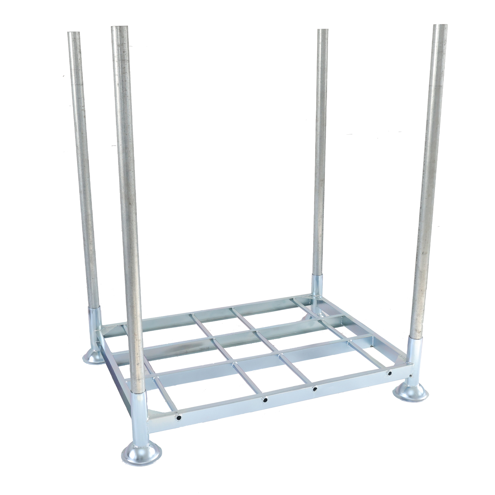 Easy Transport Corrosion Protection Steel Pallet Galvanized Zinc Stacking Post Demountable Rack for Cargo Storage OEM Supplier