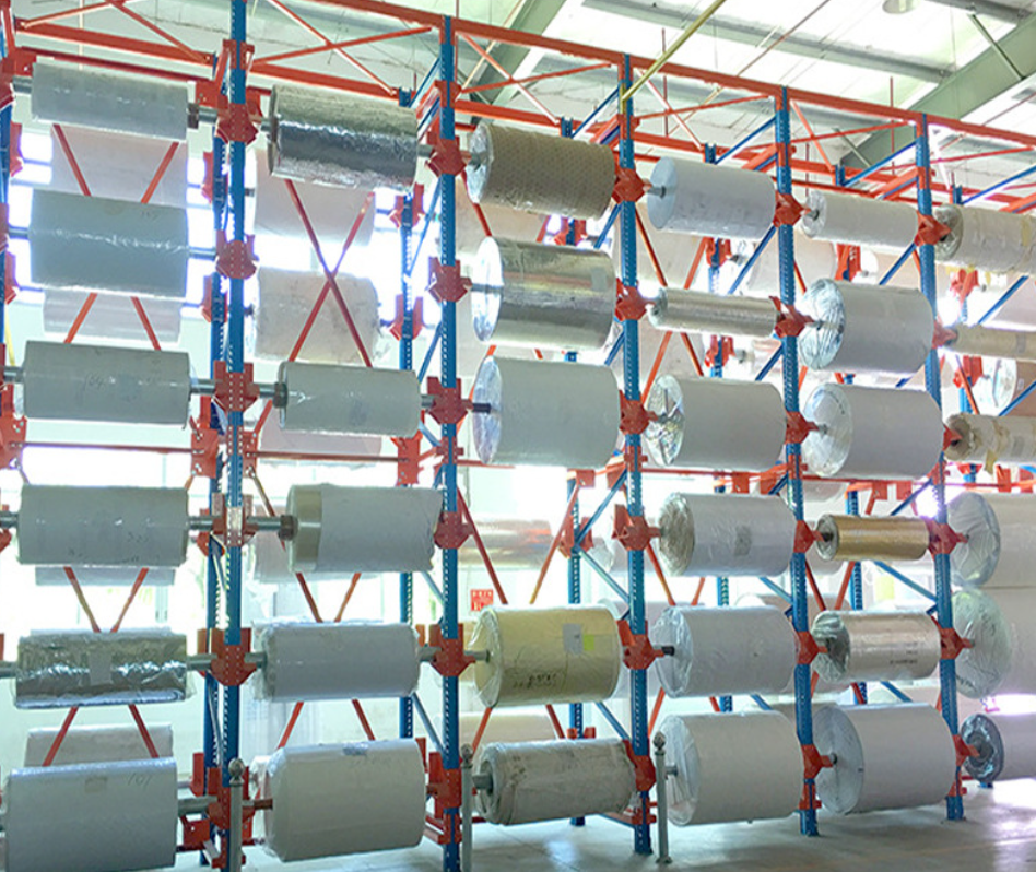 Customized Medium Duty Metallic Roller Rack with Wheels 3-Layer Adjustable Height Storage Rack for Industrial Use