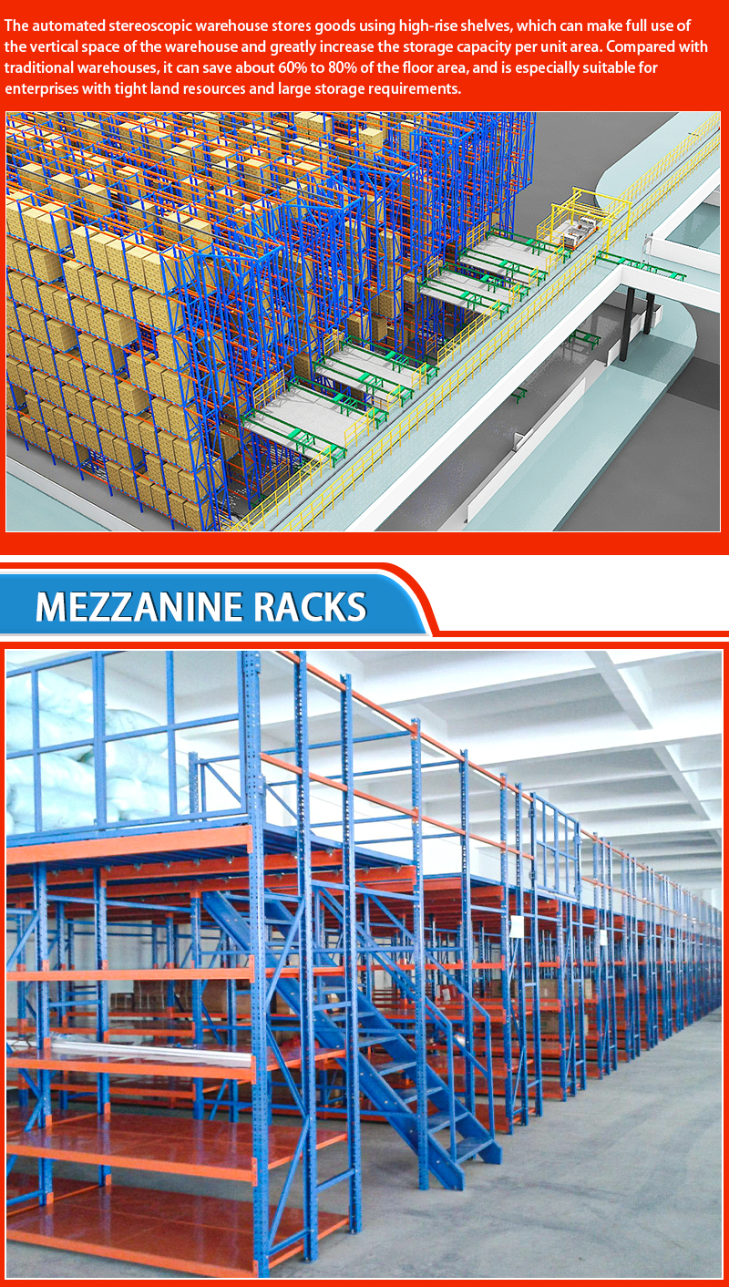 Customized High Density Storage Mezzanine Steel Wholesale Mezzanine Floor Platform Metal Mezzanine
