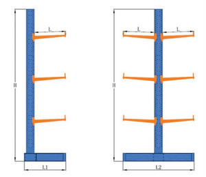 CE Certified Warehouse Cantilever Racking for Steel Profiles
