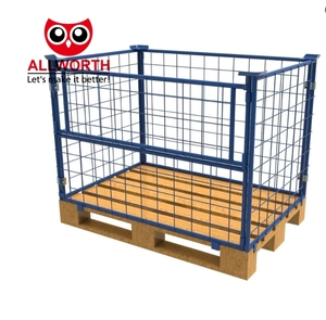 High Quality Steel Wire Mesh Pallet Cage Container for Storage