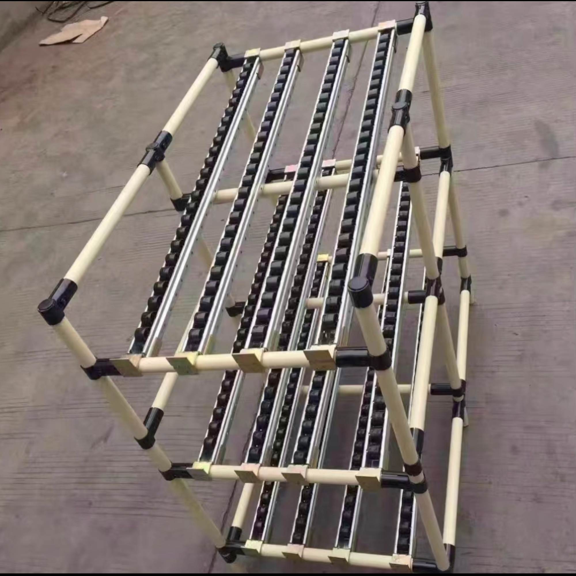 AOCHEN Industrial Collapsible Adjustable Gravity Roller Shelves Steel Flow Rack Shelving System High-Strength