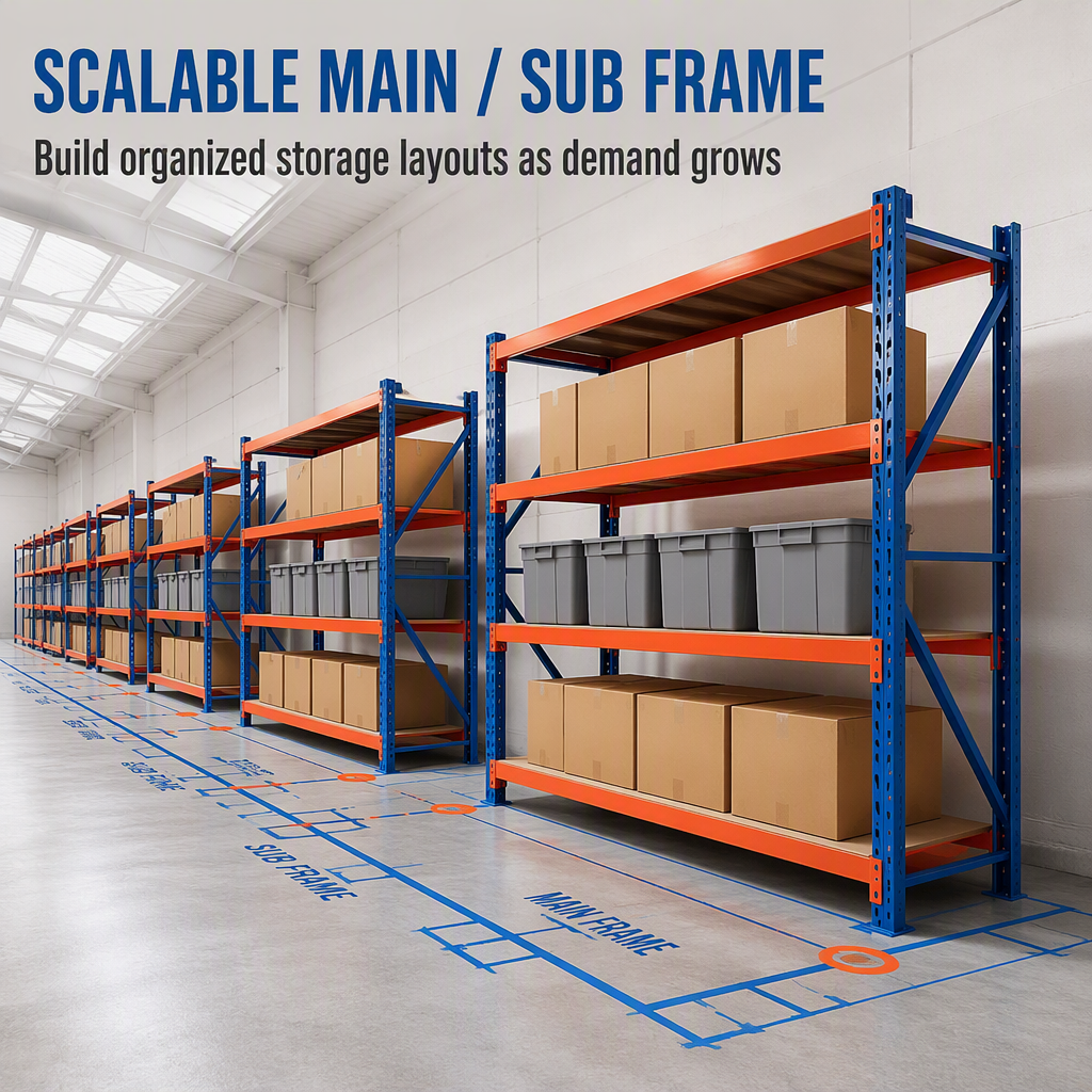 Boltless Metal Shelving 4 Tier Steel Storage Racks Medium Heavy Duty 200KG 300KG 500KG Load Corrosion Resistant Warehouse Shelf