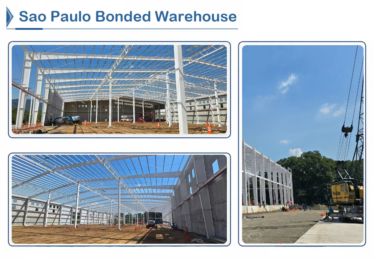 Large Span Warehouse Building Clear Height Storage Facility Pallet Racking System Logistics Space Optimization Design