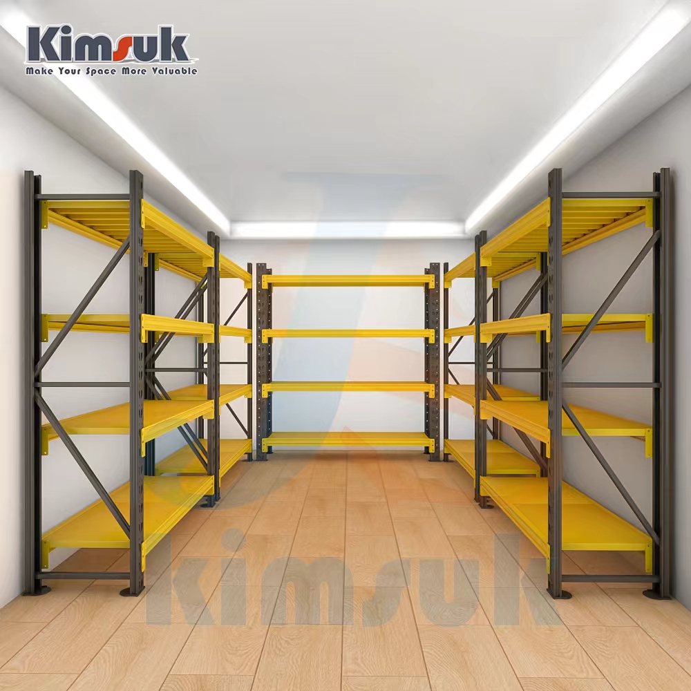 Racking Adjustable Metal Boltless Shelf and Racks Warehouse Storage Medium Duty Metal Rack Shelf