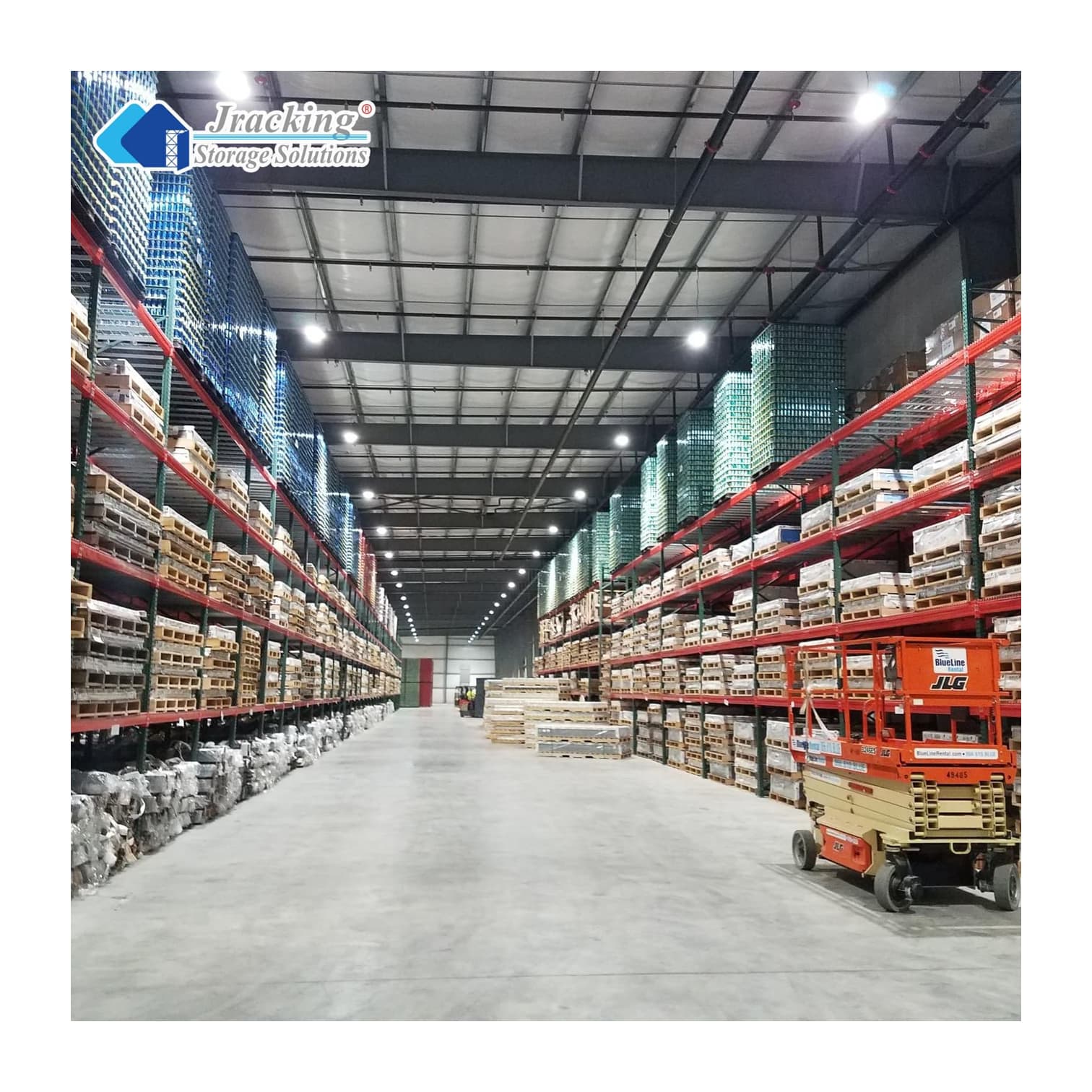 Jracking Steel Industrial Shelving Storage Racks US Standard Heavy Duty Teardrop Pallet Racking for Warehouse