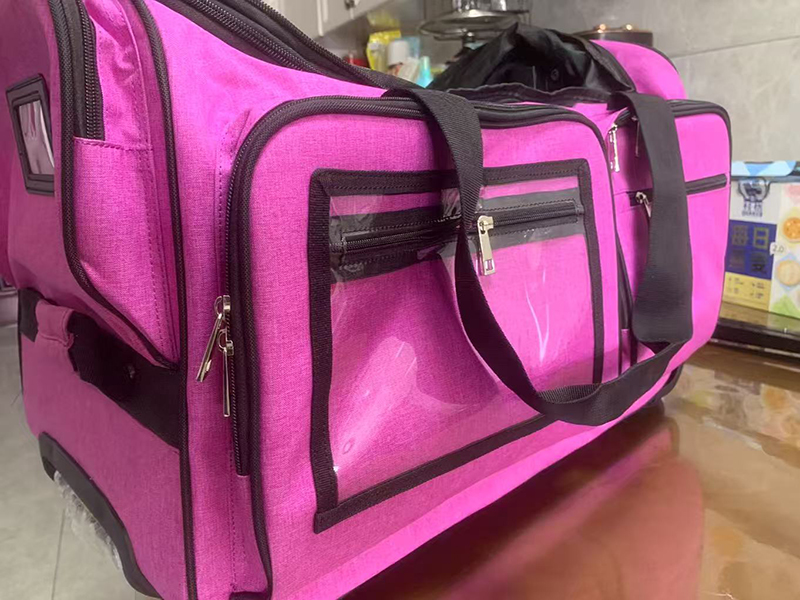 Free sample Top-rated Wheeled Collapsible Rolling Garment Rack for Dance Costumes, Duffel Bags, and Rolling Dance Bags with Rack