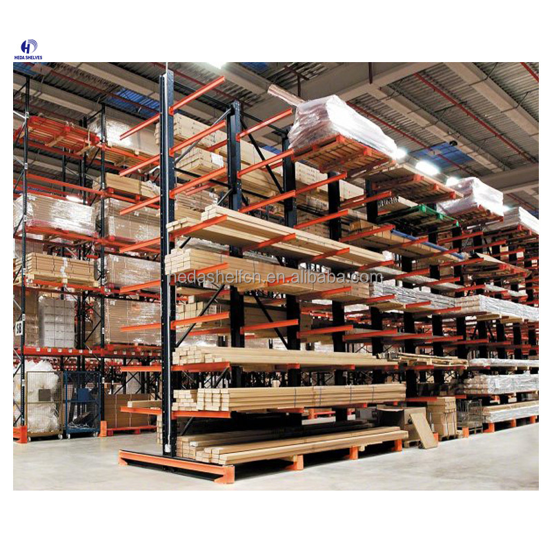 Single Sided Cantilever Rack Heavy Duty Cantilever Shelf Pallet Racking System Selective Steel Warehouse Tube Shelves