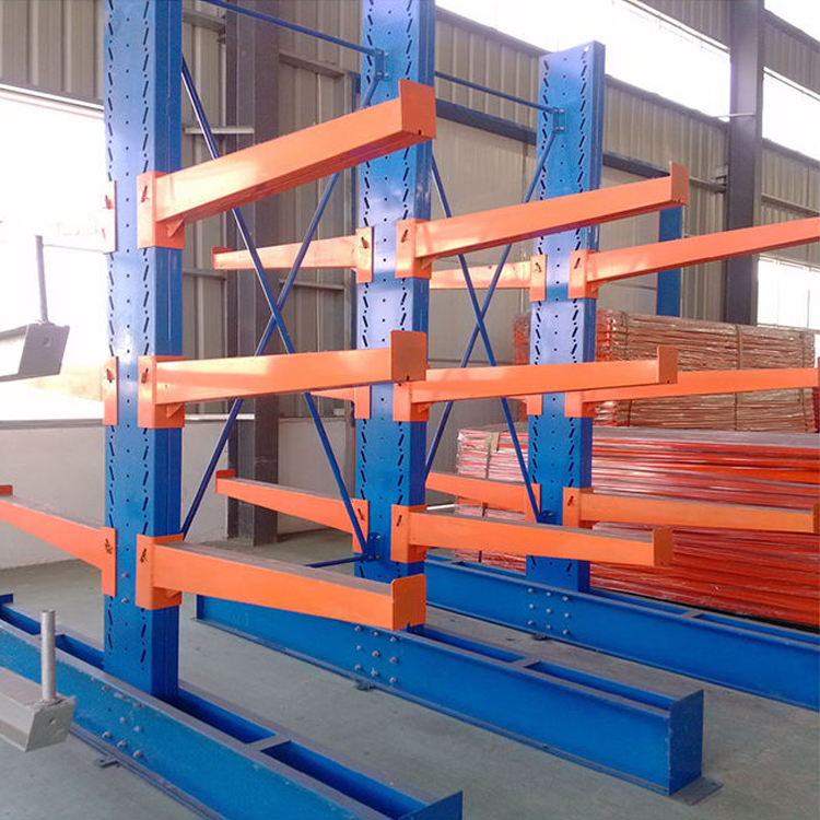 H-Beam Heavy Duty Cantilever Racks Steel Structural Shelf Industrial Warehouse Racking for Storaging Wooden Boards, Pipes