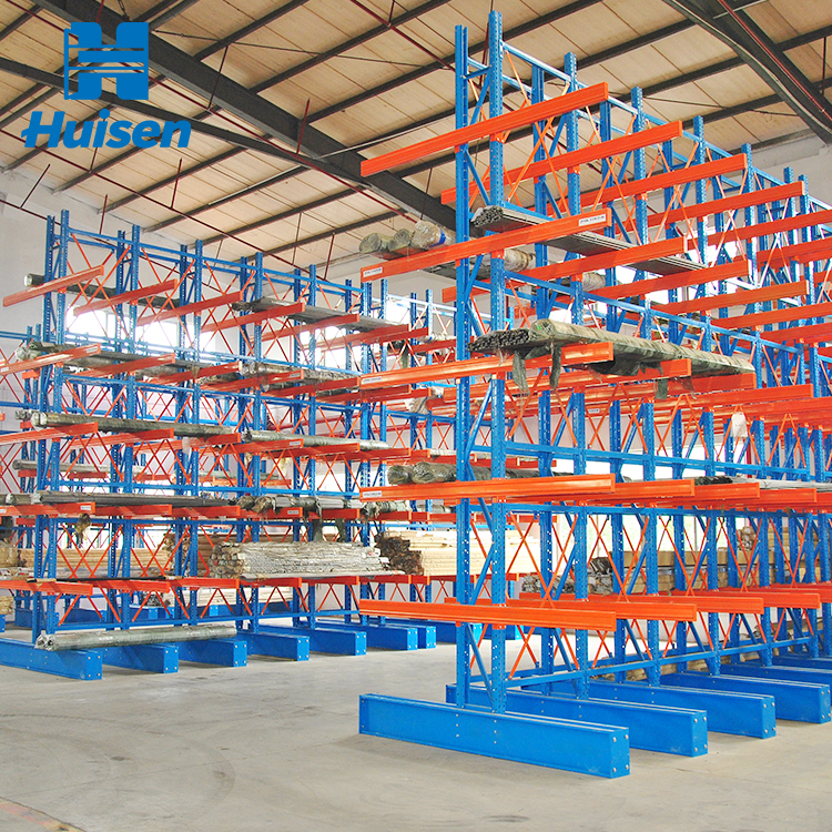 Wholesale Industrial Warehouse High Density Cantilever Rack Industrial Steel Single Double Side Cantilever Rack Shelving