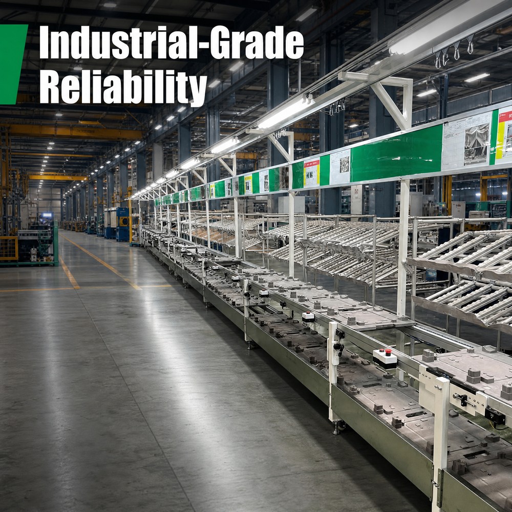 PTS2 Stainless Steel Pallet Conveyor System for Battery Module Production Double Speed Chain Conveyor Automatic Assembly Line