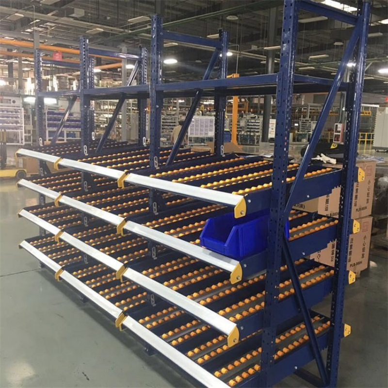 Easy Assemble Steel Carton Flow Racking Shelving with Corrosion Protection Sliding Box Storage for Inventory Management