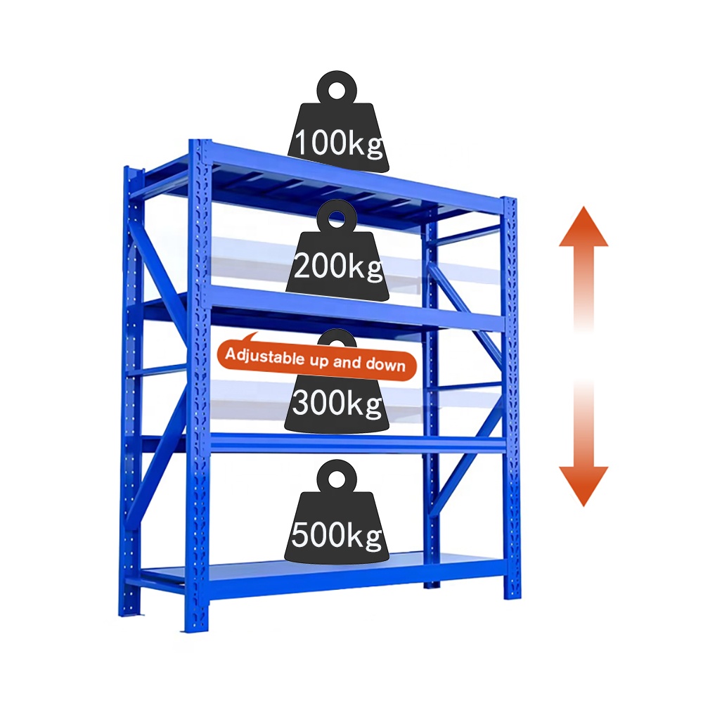 China Manufacturer Metal Shelving Rack Modular Multi-Tier Easy Installation Light Duty Storage for Garage Warehouse