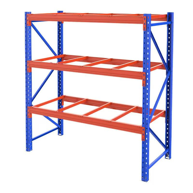Industrial Warehouse Storage Heavy Duty Boltless Racking Blue Orange Strong Load Bearing Anti-corrosion Moisture Resistant