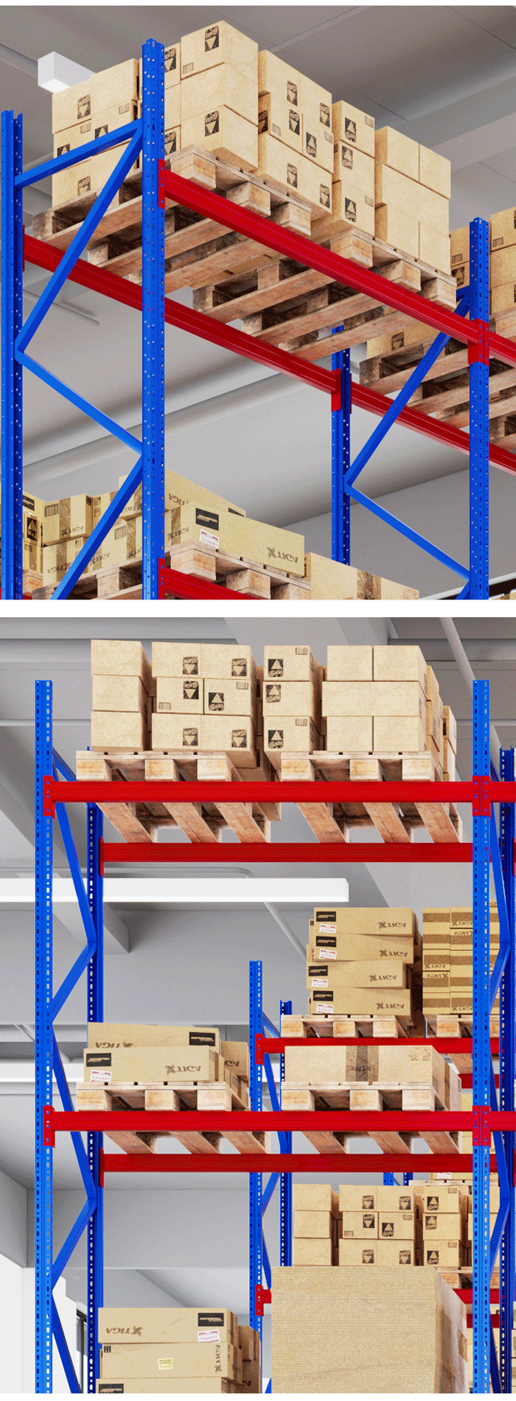 Warehouse storage racks