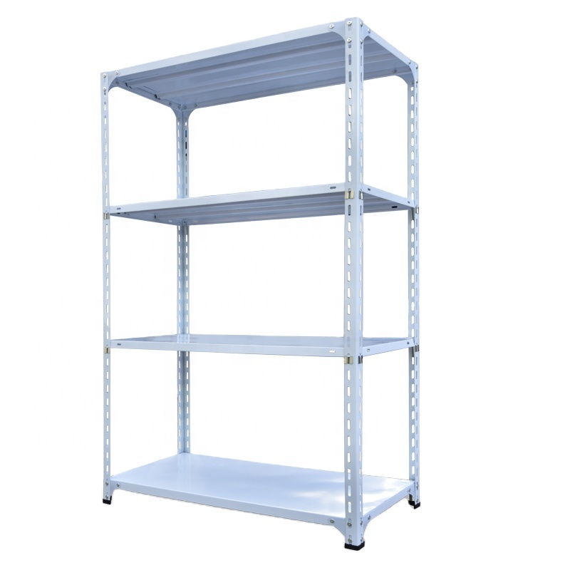 Light Heavy Duty 5 Layer Level Bolt Black Angle Iron Steel Metal 5 Tier Warehouse Storage Racks Garage Shelves Unit