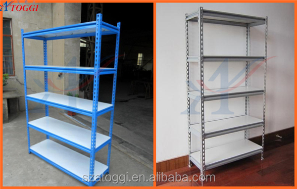 Factory Manufacture Folding Steel Slotted Angle Rack Shelf 5 Layers Multi-Level Corrosion Protection