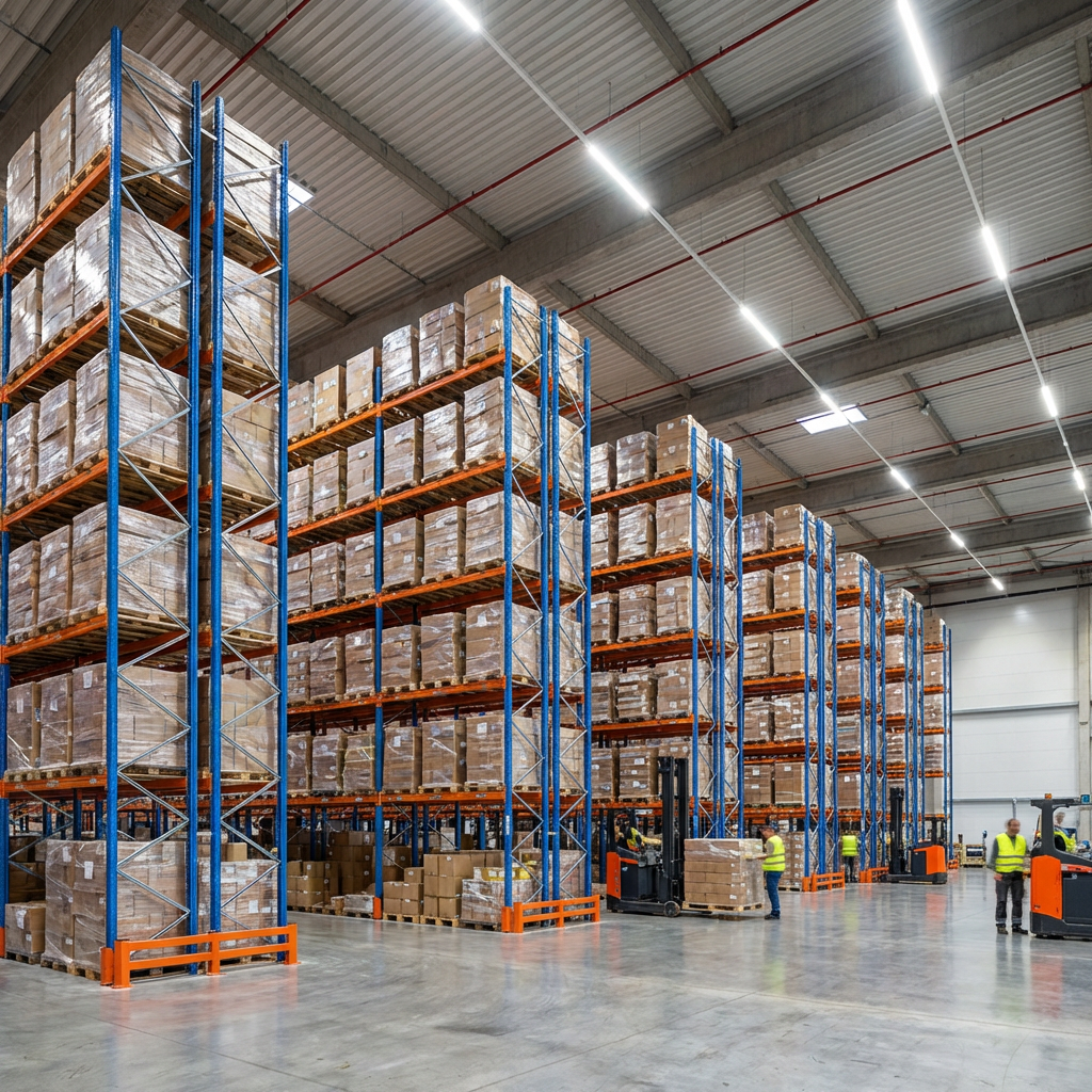 Heavy Duty Selective Pallet Racking System Steel Warehouse Storage Solution For Europe And South America