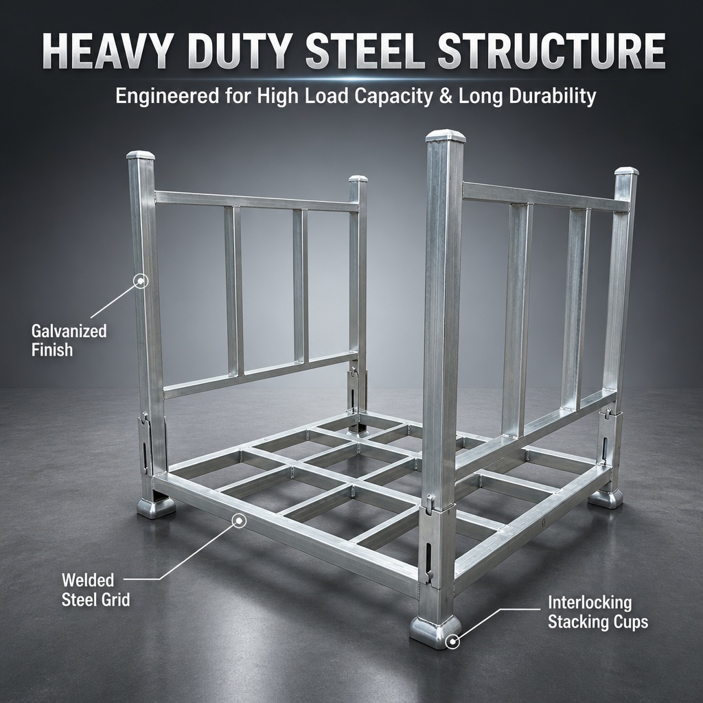 Stacking Rack Stackable Pallet Frame Warehouse Storage Rack Portable Pallet Racking Industrial Rack for Warehouse Storage