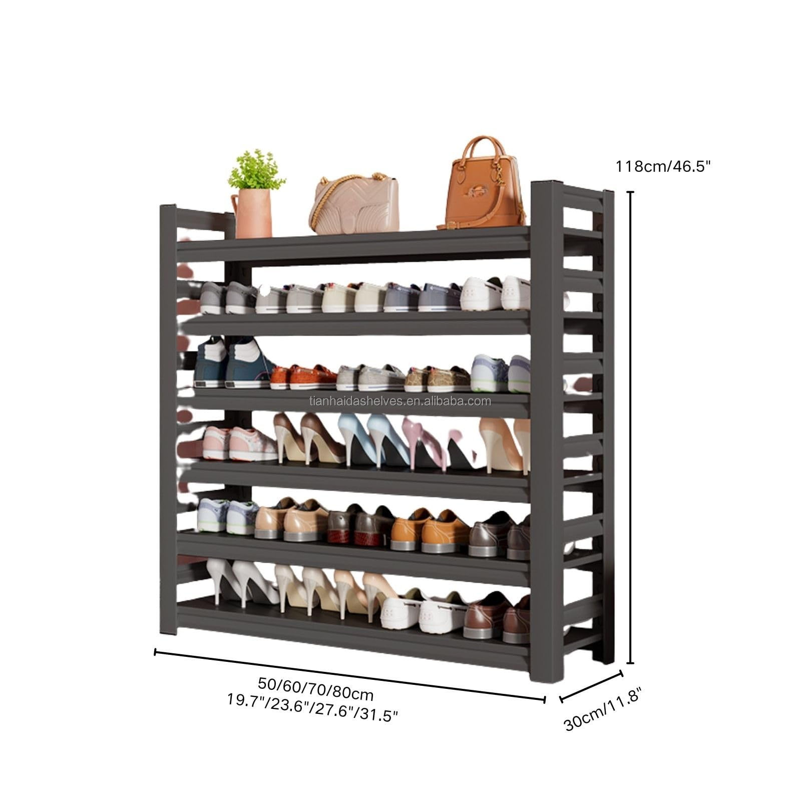Tianhaida Adjustable Steel Freestanding Light Duty Corrosion Protection Shelf Rack Utility Tall Garage Warehouse Storage