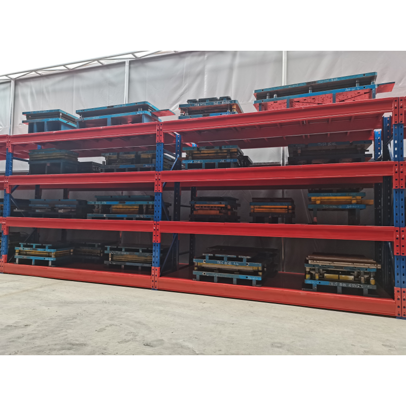 Industrial Warehouse Storage Heavy Duty Boltless Racking Blue Orange Strong Load Bearing Anti-corrosion Moisture Resistant