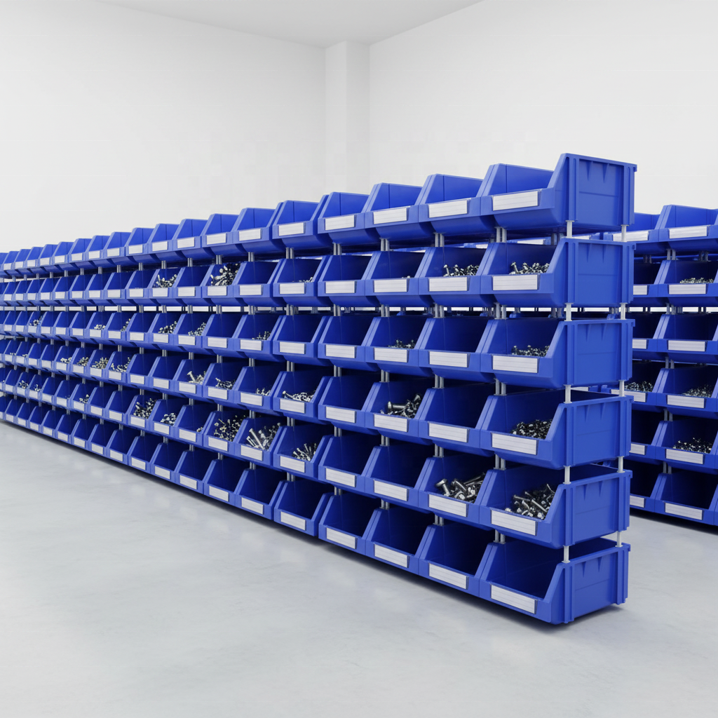 INORDER Semi-Open Stacking Warehouse Bin Spare Parts Picking Storage Organizer For Hardware Sorting Shelving Wholesale