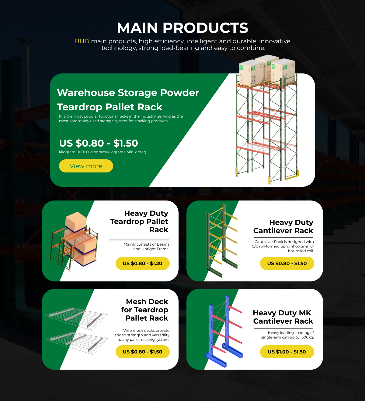 Pallet and Cantilever Racking