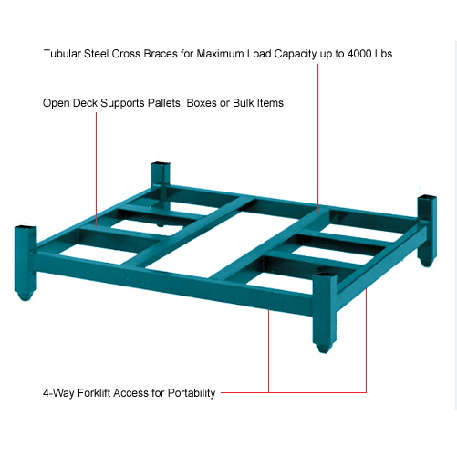 Stackable Pallet Rack Pipe Post Pallet Stacking Rack Heavy Duty Warehouse Storage Rack for Logistics Center