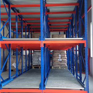 Hot Sale Steel Gravity Flow Roller Racking Systems Customized Heavy Duty Corrosion Protected Pallet Flow Rack