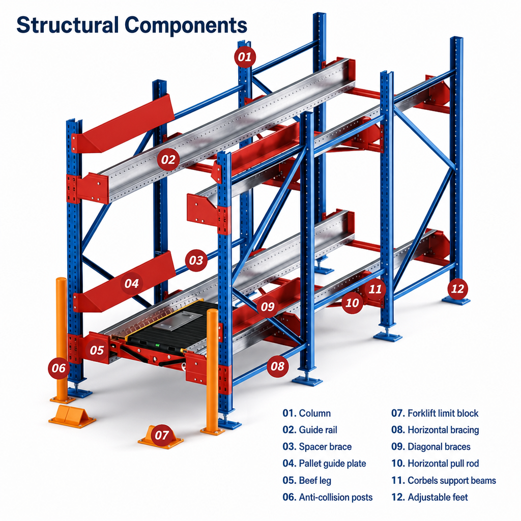 Custom Size Available Warehouse Automation OEM ODM Space Saving Intelligent Shuttle Rack for Logistics Center