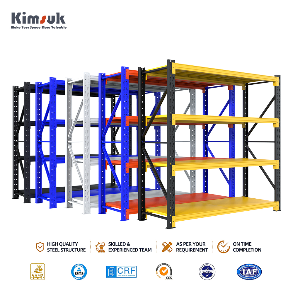 Boltless Adjustable Heavy Duty Load-Bearing 500kg/Layer Steel Racks Warehouse Industrial Stack Storage Racking Shelving System