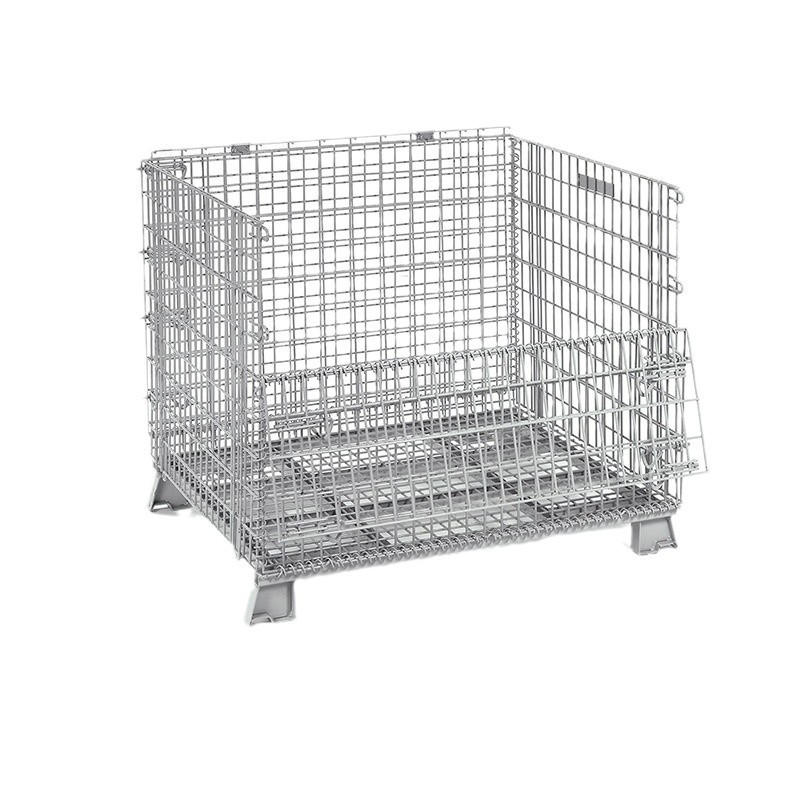 OEM ODM Metal Wire Mesh Cage Heavy Duty Stackable Pallet Bin Factory Direct Supply Logistics Storage Cage