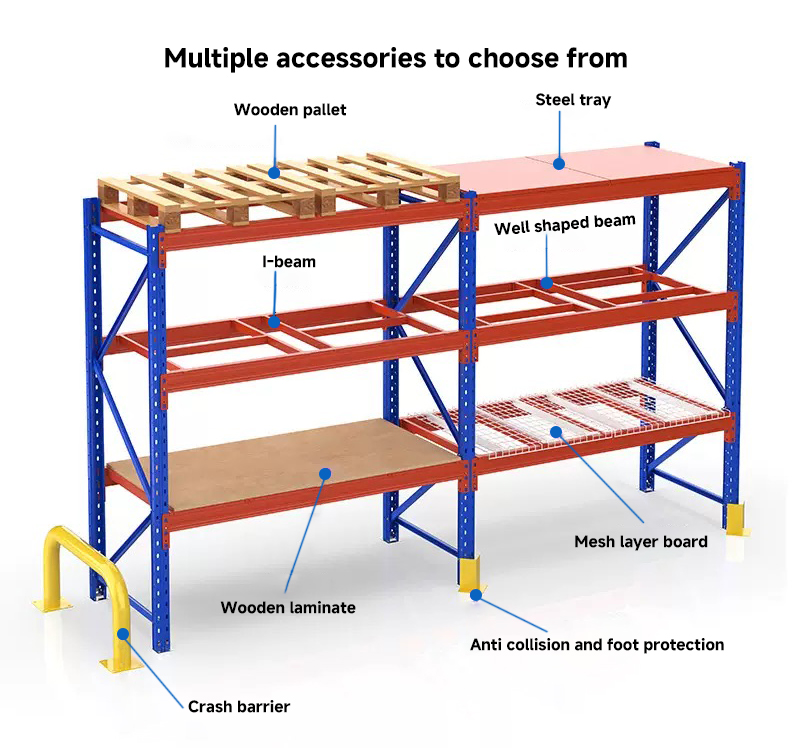 Boltless Stacking Steel Pallet Shelf Cantilever Warehouse Supermarket Heavy Duty Multi-Level Freestanding Powder Coated