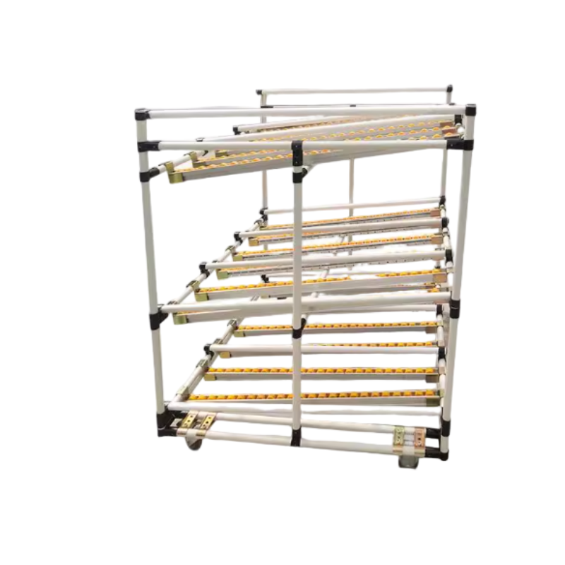 Gravity Fed Steel 5 Layer Adjustable Height Corrosion Protection Durable Heavy Duty Flow Racks