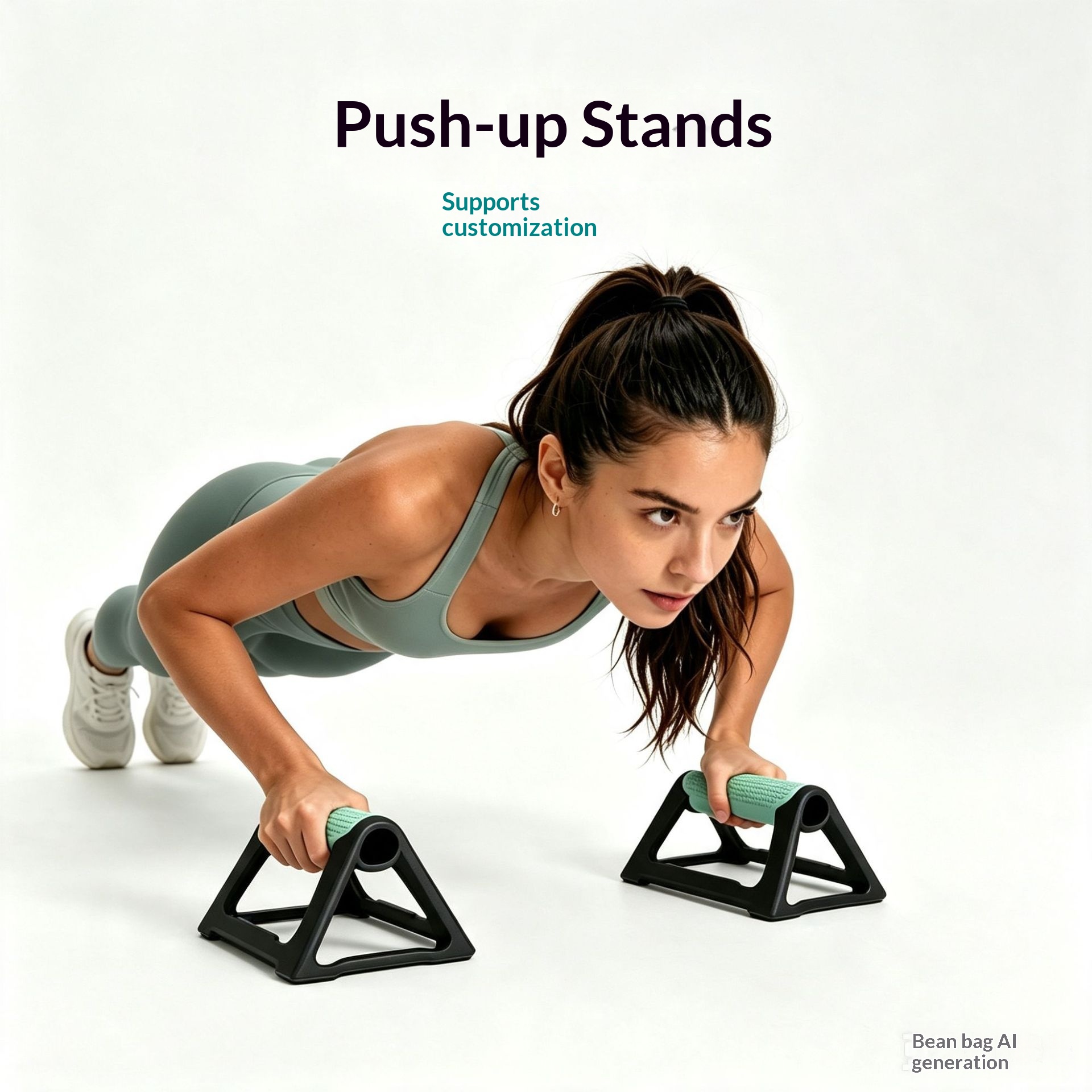 H-shaped Push-up Rack Training Stand Multi-functional I-beam Design No Installation Required Home Gym Equipment for Bodybuilding